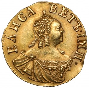 Russland, Elisabeth, Poltina in Gold 1756, Moskau