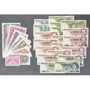 Zestaw REPRINTY 1974 emisji 1944 (niekompletne) + banknoty PRL (27szt)