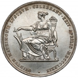 Österreich, Franz Joseph I., 2 Gulden 1879 - Silbernes Hochzeitsjubiläum