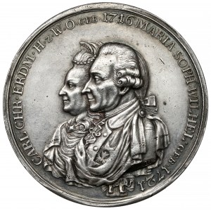 Schlesien, Prinzen von Württemberg und Olesnica, Medaille 1791 - Goldene Hochzeit