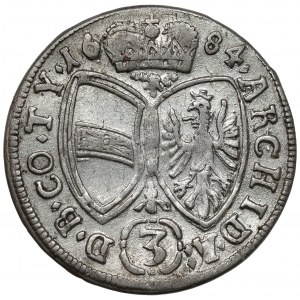 Austria, Leopold I, 3 krajcary 1684, Hall