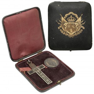 Erinnerungsstücke an den Januaraufstand - Schachtel mit der Medaille von 1863 und dem Kreuz der Volkstrauer