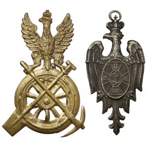 Badge, RARA, HUSZT.... and Eagle for Road Service officers - set (2pcs)