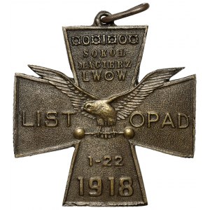Commemorative badge - Cross of the Lviv Falcons.
