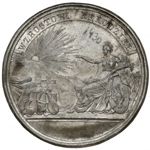 Odbitka rewersu medalu WZROSTOWI RĘKODZIEŁ 1824
