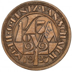 Niderlandy, Medal 1925 - Overlijden van Mr T.G. Dentz van Schaik