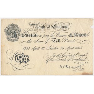 Wielka Brytania, Bank of England, 10 Pounds 1935 - oryginalna emisja Banku Anglii