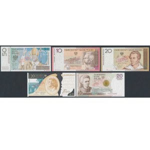 KENNZEICHNUNGEN der ersten 5 Sammler-Banknoten der NBP