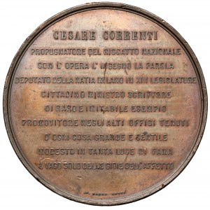 Italien, Cesare Correnti Medaille, 1883