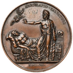 Druck der Rückseite der Medaille F.J. Gall 1820 - Potockis Arzt