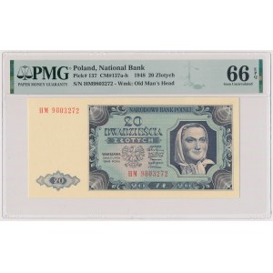 20 Gold 1948 - HM 9803... helles plastifiziertes Papier