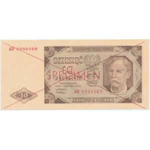 10 zloty 1948 - SPECIMEN - AD