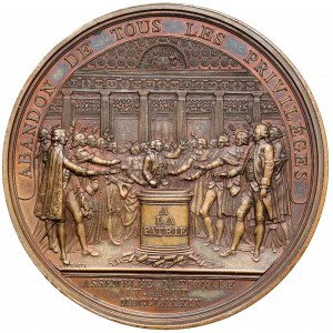 France, Louis XVI, Medal 1789 - Abandon de Tous les Priviléges