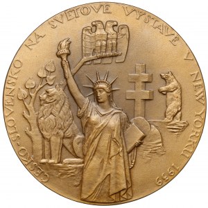 Czechosłowacja, Medal 1939 - Światowa wystawa w Nowym Jorku