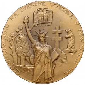 Tschechoslowakei, Medaille 1939 - Weltausstellung in New York