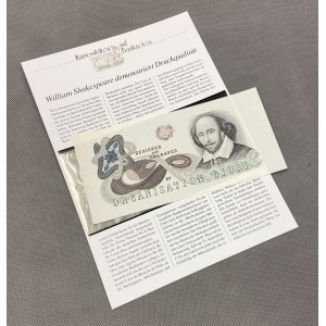 GIORI - staloryt banknotu testowego W. Shakespeare + artykuł