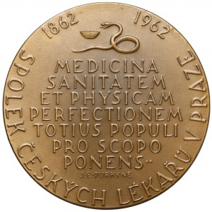 Czechy, Medal 1962 - Spolek Českych Lékaru v Praze