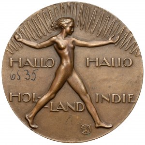 Niderlandy, Medal 1929 - Eerste radioverbinding Nederland-Indië