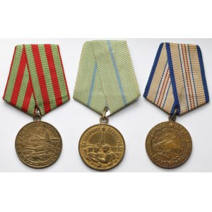 UdSSR, Satz von 3 Medaillen