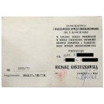 People's Republic of Poland, Kosciuszko badge of 1WDP Lenino Berlin + miniature and ID card