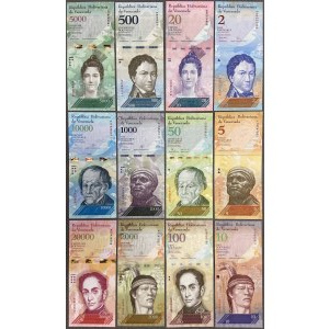 Wenezuela, 2 - 20.000 Bolivares 2007-2016 (12szt)