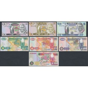 Zambia, 1 - 1.000 ND Kwacha (7pcs)