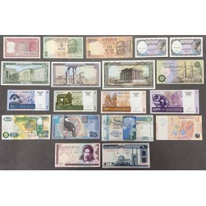 Afryka i Bliski Wschód, zestaw banknotów MIX (18szt)