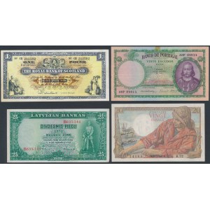 Europe, banknotes lot (4pcs)