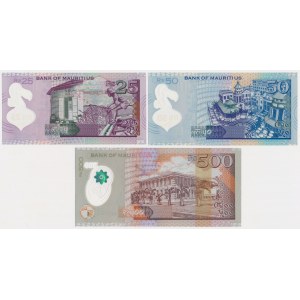 Mauritius, 25, 50 i 500 Rupees 2013 - polimery (3szt)