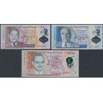 Mauritius, 25, 50 und 500 Rupien 2013 - Polymere (3Stück)