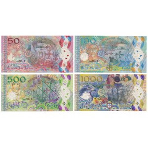 Ausgefallene Polymer-Banknoten, 50 - 1.000 Escudos 2017 (4 Stck.)