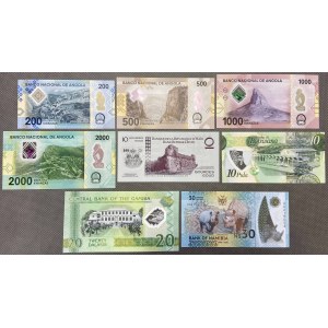 Afryka, zestaw banknotów polimerowych (8szt)