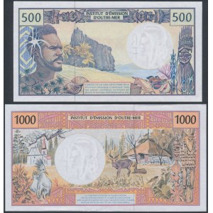 Französische Pazifikgebiete, 500 und 1.000 Francs (1992-96) - Satz (2 St.)