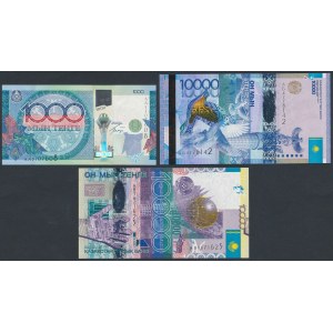 Kazakhstan, 1.000 & 2x 10.000 Tenge (3pcs)