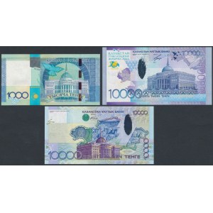 Kazachstan, 1.000 i 2x 10.000 Tenge (3szt)