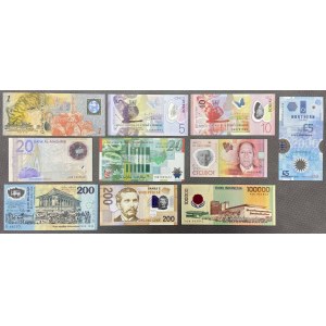 Zestaw banknotów polimerowych MIX (10szt)