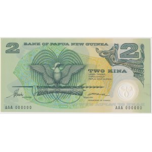 Papua-Neuguinea, 2 Kinos (1996) - AAA 000000 - Polymer