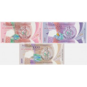 Vanuatu, 200, 500 i 1.000 Vatu - polimer (3szt)