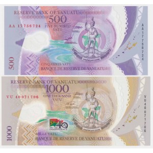 Vanuatu, 500 und 1.000 Vatu - Polymere (2 Stck.)