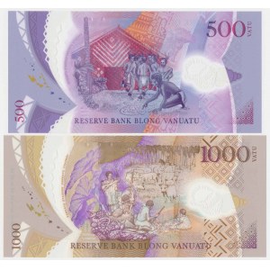 Vanuatu, 500 i 1.000 Vatu - polymer (2pcs)