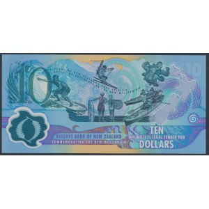 New Zealand, 10 Dollars 2000 - polymer