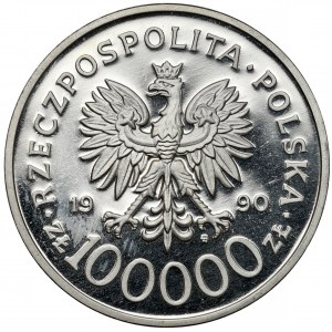 100.000 złotych 1990 Solidarność (mała)