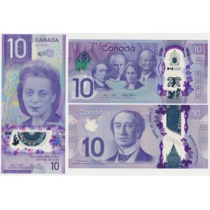 Kanada, 10 Dollars (2013-2018) - polimery (3szt)