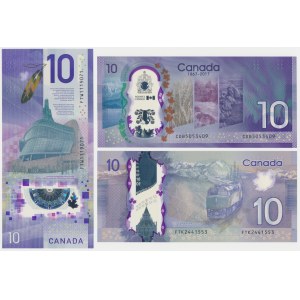Kanada, 10 Dollar (2013-2018) - Polymere (3Stück)