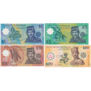 Brunei Darussalam, 1 - 20 Ringgit 2002-2008 - Polymere (4 Stck.)