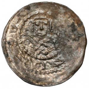 Lestek Boleslawovic (1173-1185) oder Kasimir II. der Gerechte (1185-1194), Brakteat-Denar