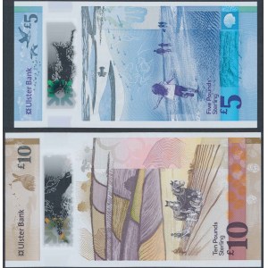 Northern Ireland, 5 & 10 Pounds Sterling 2018 - polymers (2pcs)