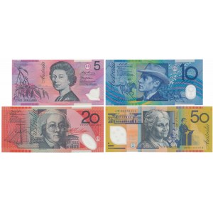 Australia, 5 - 50 Dollars 1993-2005 - Polymers (4pcs)