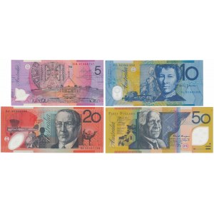 Australia, 5 - 50 Dollars (1993-2005) - polimery (4szt)