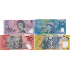 Australia, 5 - 50 Dollars (2003-2007) - polimery (4szt)